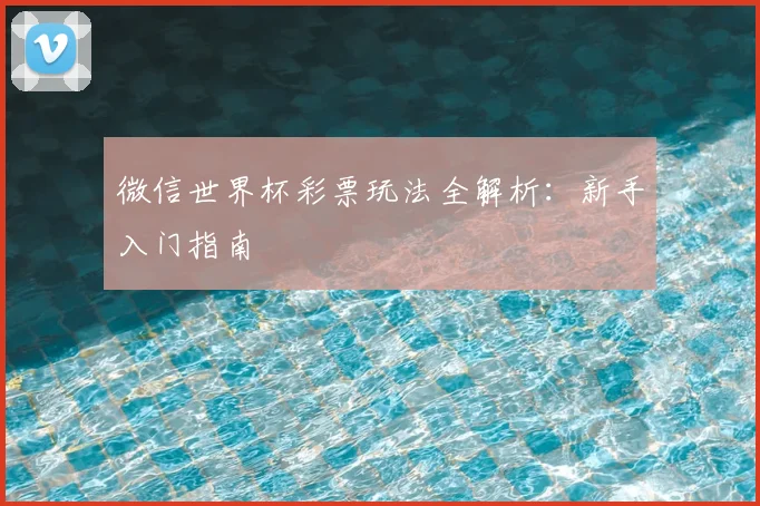 微信世界杯彩票玩法全解析：新手入门指南